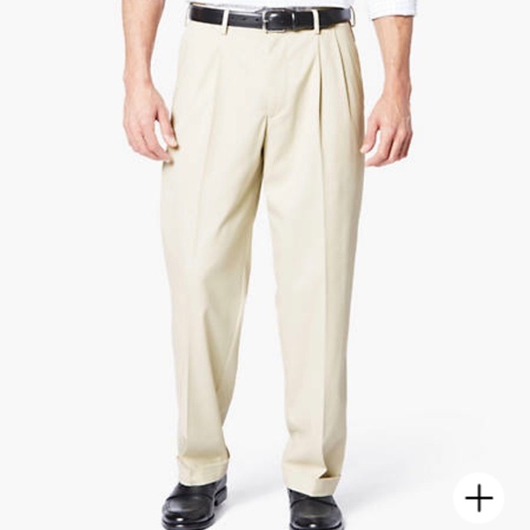 Dockers Pants Mens Comfort Khaki Pleated Pants Relaxed Fit 36w Poshmark